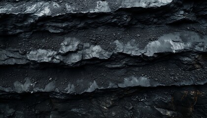 Geology section of coal rock layered bedding stratigraphy structure