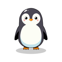 cute penguin vector illustration in cartoon style isolated on white background