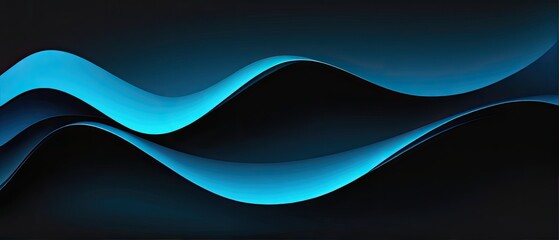 Wave gradient blue to black background