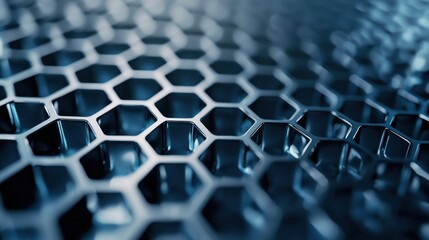 Naklejka premium Abstract Blue Hexagon Pattern Background