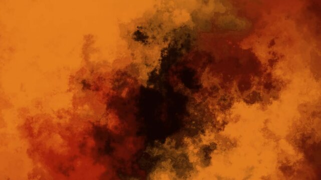 Hot fiery grunge background. Black orange and red seamless looping animated turbulent wallpaper.