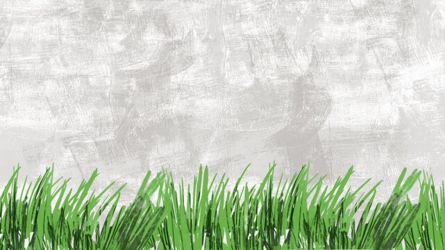 Scrolling grass over White Texture