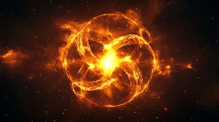 Energetic Nuclear Fission Explosion in Dark Space - High-Energy Atoms Splitting and Bright Energy Release