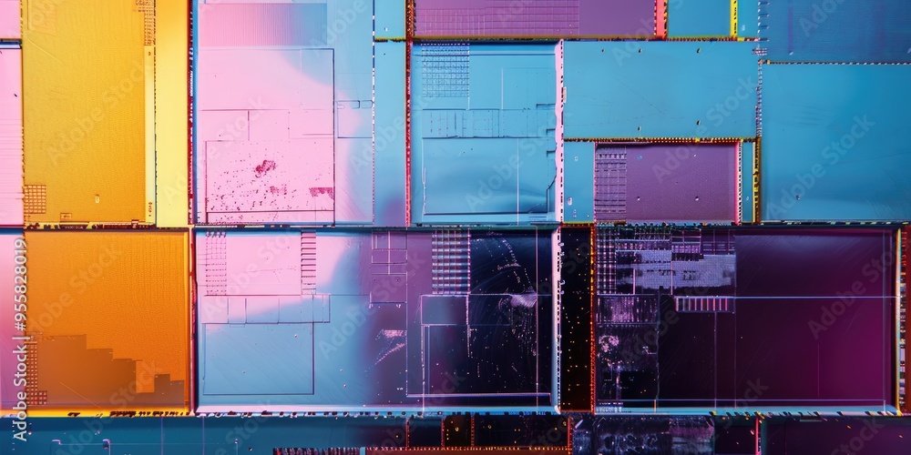 Poster silicon die attached to substrate extracted from wafer in semiconductor factory