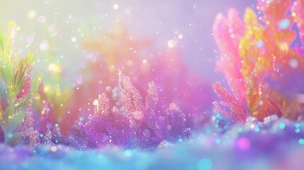 Abstract Pastel Pink Blue Background with Glitter and Bokeh