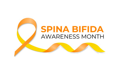 Vector graphic of spina bifida awareness month design template. Banner poster, flyer and white background design. Vector illustration eps 10.