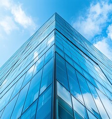 Obraz premium Modern Glass Skyscraper Reaching for the Sky