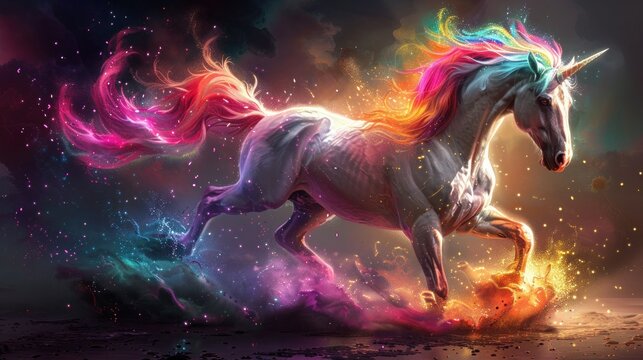 Colorful Dabbing Unicorn with Funny Quote on Pancreatic Cancer for Men's Zip Coloring Book - Vector Illustration of Animals