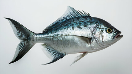 Trevally fish on white background