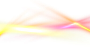 Transparent neon light leaks lens flare overlay effect. Glowing neon lights with light leaks overlay. Neon light beams, transparent background