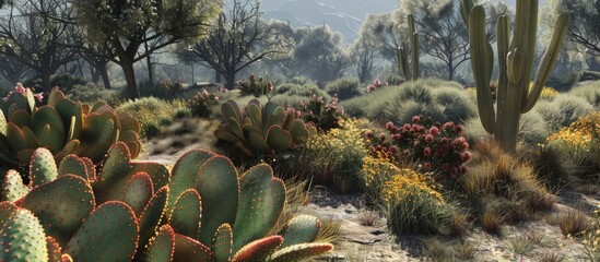 Cactus Plant In Garden