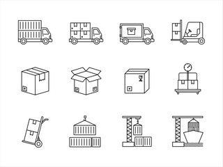 Logistics Icon - Outline