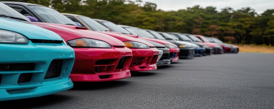 Drift car meet for touge enthusiasts