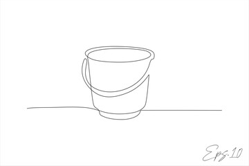 continuous line of a bucket © AJENGFITIASARI