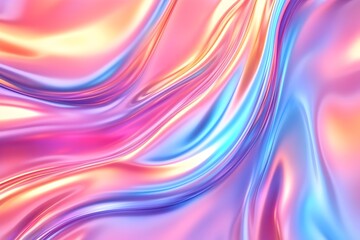 Obraz premium Mesmerizing Fluid Gradient Waves - Vibrant Digital Abstract Art Background