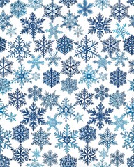 seamless pattern with snowflakes