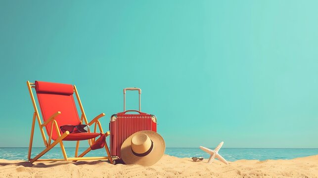 Isolated on a background, this set of summer accessories includes beach balls, seashells, and hats that are ideal for swimming and vacations.