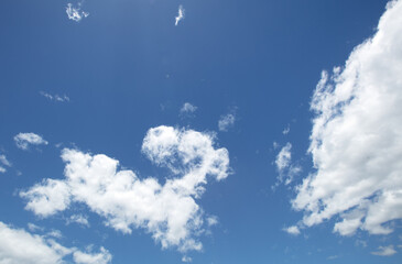 Blue sky and white clouds background material