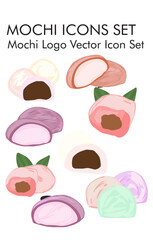 Mochi logo vector icon set 