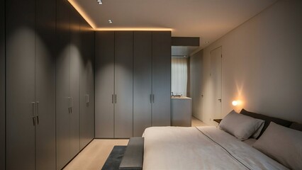interior of hotel room with a window