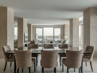 Fototapeta premium modern dining room with dining table