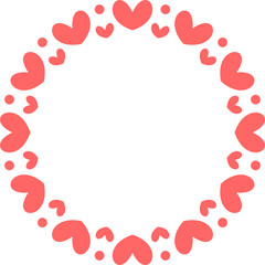 Love Heart Circle Frame Border