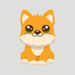 Cute dog animal cartoon illustration design