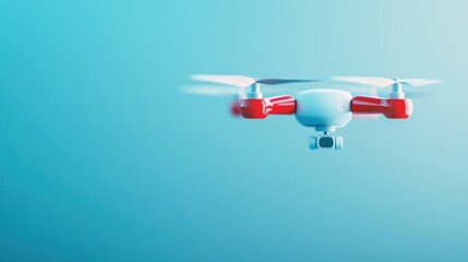 Pharmacy drone delivery, futuristic healthcare, 3D illustration