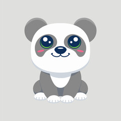 Cute panda animal cartoon illustration design