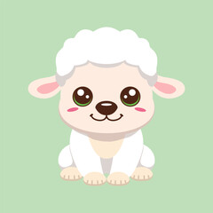 Cute sheep animal cartoon illustration design