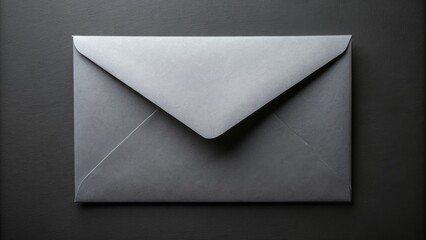 Simple yet striking stock photo of a grey envelope against a black background, envelope, grey, black, background