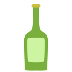 green bottle icon for alcohol vector illustration