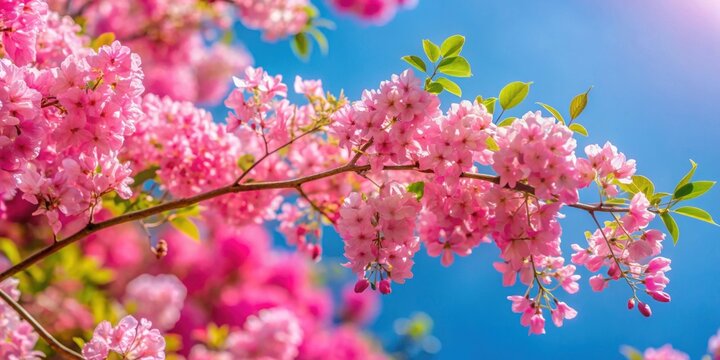 Pink Gliricidia sepium flowers blooming against a blue sky, nature, beauty, bloom, pink, Gliricidia sepium, flowers, sky