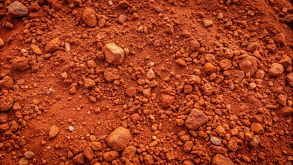 Red soil background with a natural rocky ground, red soil, background, rocks, soil texture, earthy, natural, ground