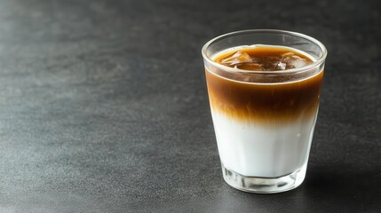 A cup of Vietnamese iced coffee with condensed milk, perfectly highlighted, iced coffee, studio lighting, condensed milk