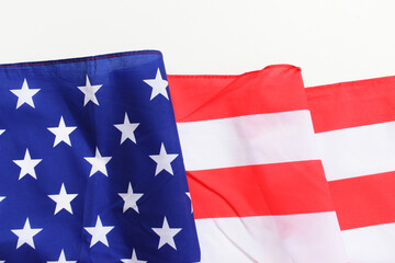 american wave flag isolated on white background, USA