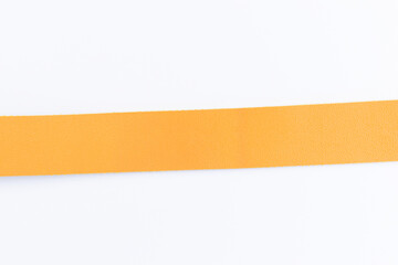 yellow leather strap isolated on white background