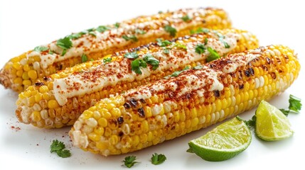 Grilled Corn on the Cob with Cilantro, Lime, and Chili Powder