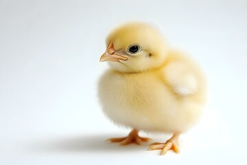 Obraz premium little chick on white background