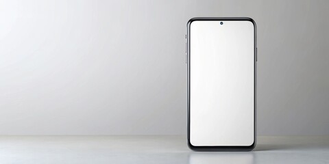 Smartphone mockup with blank screen for customizable design, mobile, technology, communication, device, digital, screen