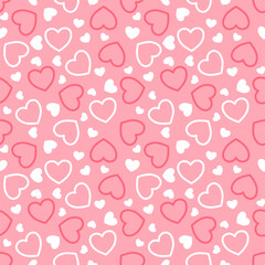 seamless background with hearts