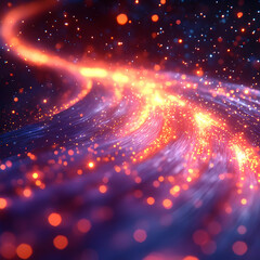 Obraz premium Abstract Background with Red and Orange Bokeh Lights