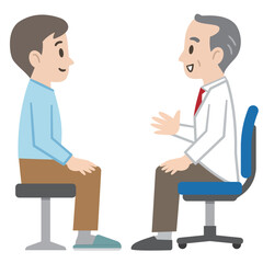 医師と患者のイラスト
