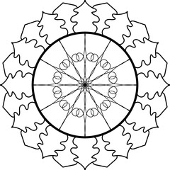 Vector black mandala for coloring book, Ornamental luxury mandala pattern, mandala design