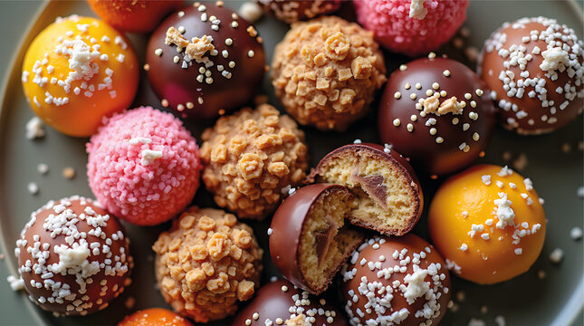 Brazilian Brigadeiros and Sweets Dessert Platter with Assorted Treats