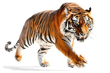 Naklejka premium tiger on white background