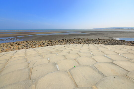 Nanliao Stairway, a chunky, fish-scale stone steps to the water at Xingang Rd, Hsinchu, Taiwan