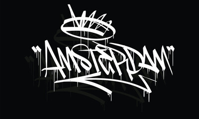AMSTERDAM graffiti tag style design