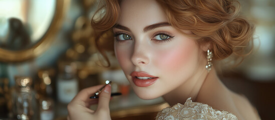 Generative AI, Her Reflection in a Vintage Mirror