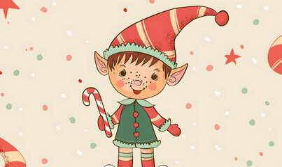 New Year's and Christmas festival cards in a 2D doodle illustrator style on pastel color backgrounds for graphic advertising.